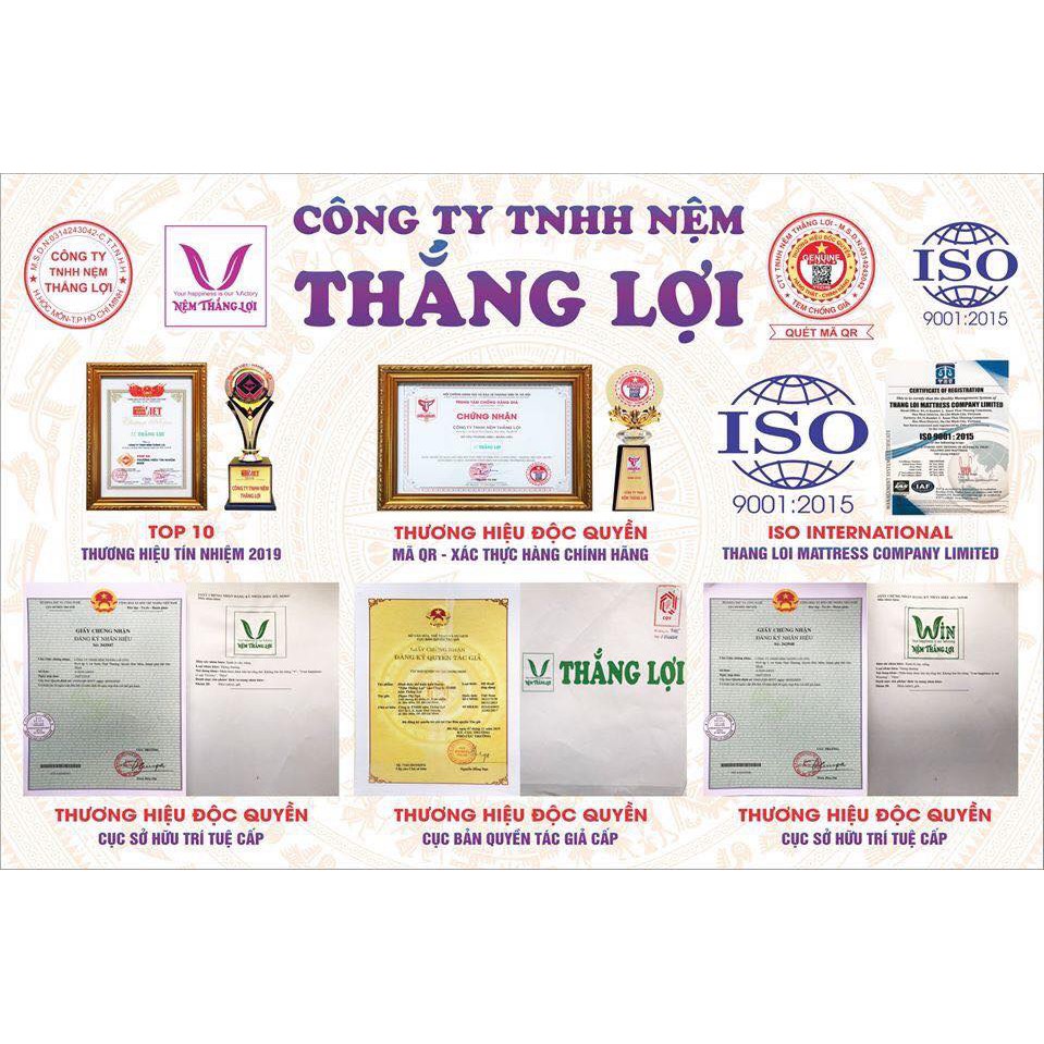 Nệm 10p Cao Su Non Thắng Lợi 1m6x2mx10cm chính hãng__Giá 1450k(7 món quà tặng)