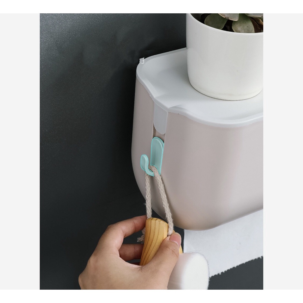 Hộp đựng để giấy vệ sinh dán treo tường để đồ phòng tắm TISSEU BOX