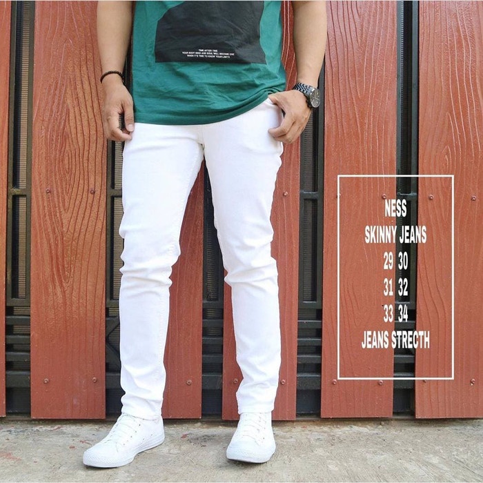 Quần Jeans Skinny Nam Q8Q1 Màu Trắng Size 29