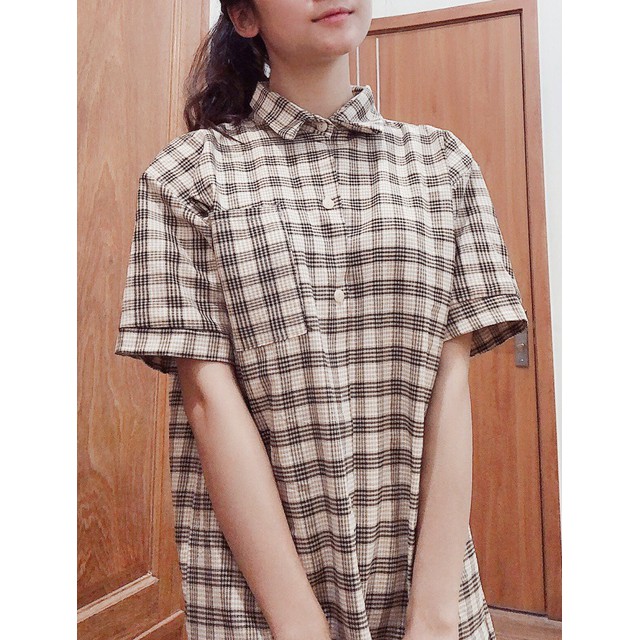 [Có Sẵn] VÁY SƠ MI KẺ ĐUÔI CÁ LOẠI 1 | BigBuy360 - bigbuy360.vn