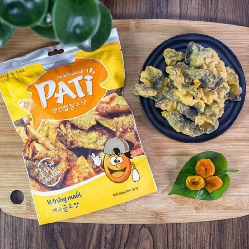 SNACK DA CÁ SẤY GIÒN PATI GÓI 50G HSD 04/2023