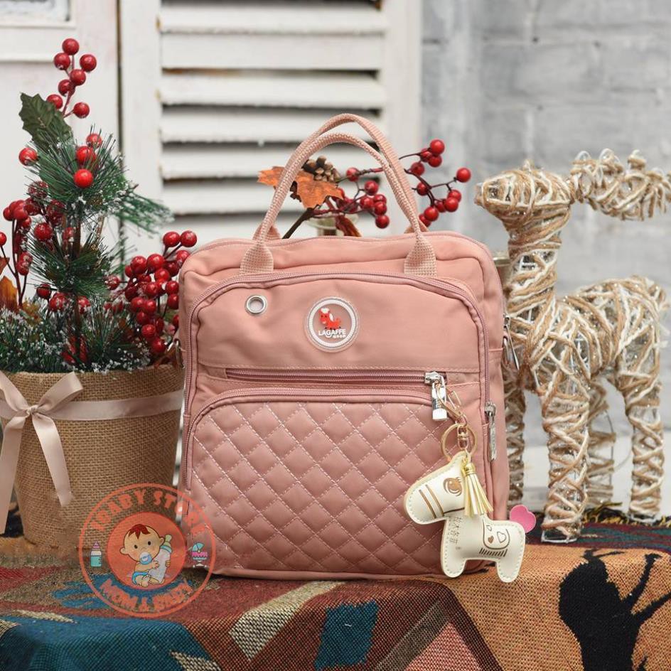 Túi Xách Balo Bỉm Sữa Mini LAGAFFE Mẫu Mới Nhất 2021