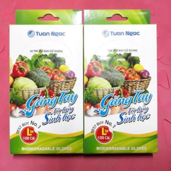 Set 200 chiếc gắng tay sinh học tự hủy cao cấp