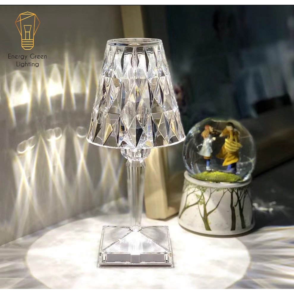 Đèn Bàn Pha Lê Cảm Ứng Cao Cấp Energy Green Lighting DB-983 - Chuyển Đổi 16 Màu Sắc - Điều Khiển Từ Xa - Decor Trang Trí