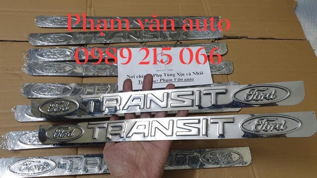 Nẹp inox sườn xe Ford Transit , Inox bịt 6 lỗ trong xe Transit sẵn băng keo 2 mặt Phạm Văn auto