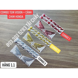Combo tem nổi vision + cánh chim honda hàng 1.1