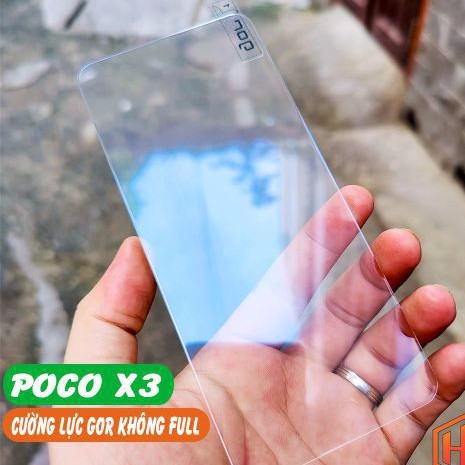 Bộ 2 kính cường lực Xiaomi Poco X3 NFC Chính hãng Gor chống vân tay ( Trong suốt )