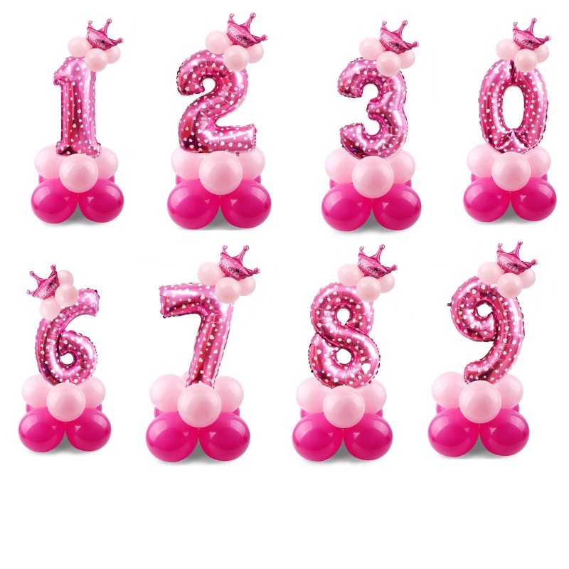 Bộ bóng bay lá nhôm trang trí sinh nhật cho bé