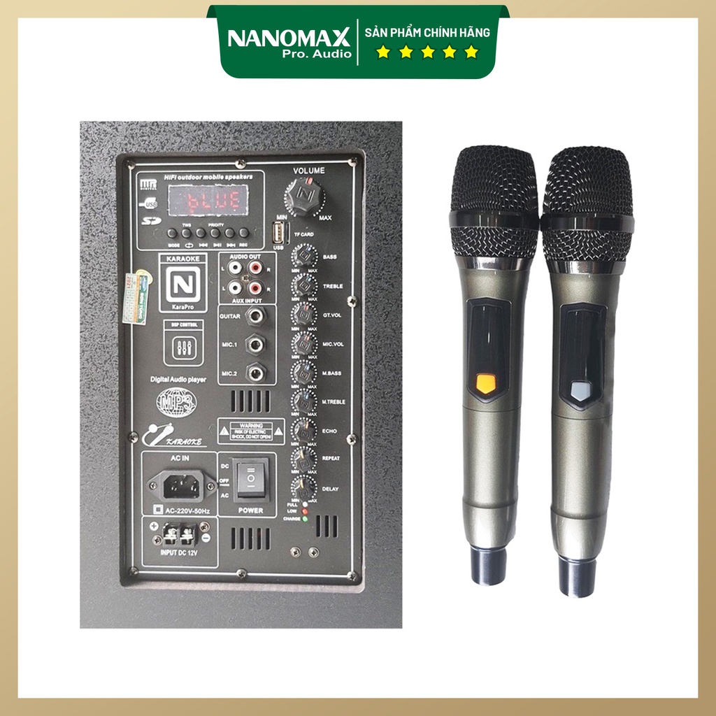Loa Kéo Công Suất Lớn Nanomax SK-15X5 Bass 4 Tấc 40cm Công Suất 620w Karaoke Bluetooth