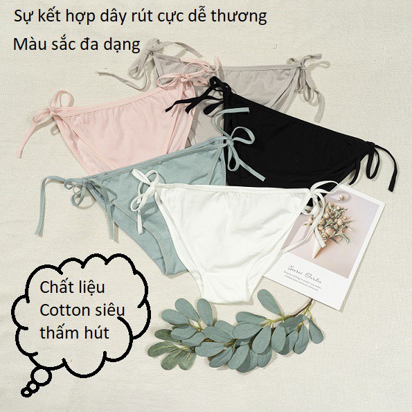 QUẦN LÓT NỮ COTTON 💕FREESHIP💕 CHÍP NỮ COTTON ĐÚC SU LỌT KHE SEXY CAO CẤP KHÁNG KHUẨN MẢNH DÂY RÚT GỢI CẢM