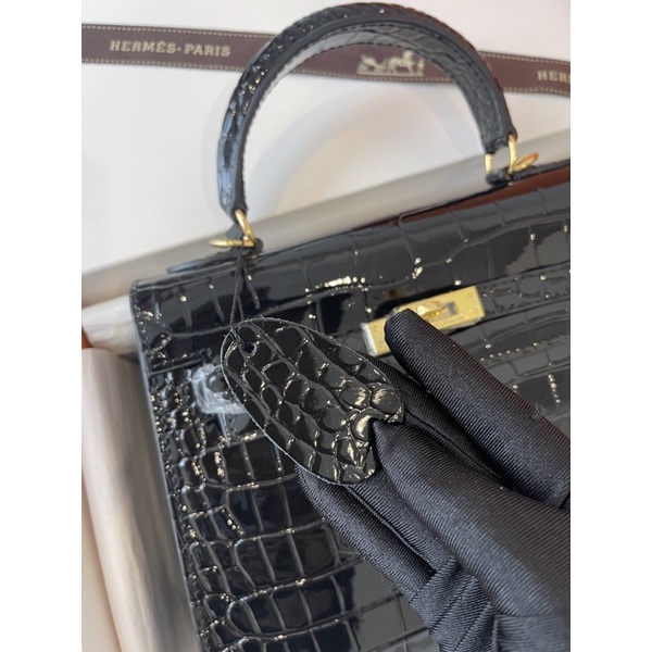 Túi xách nữ HM Kelly da bóng vân cá sấu
