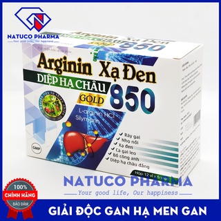 ARGININ Xạ Đen Diệp Hạ Châu Gold 850 viên uống giải độc gan hiệu quả từ thảo dược an toàn hiệu quả - Hộp 60 viên