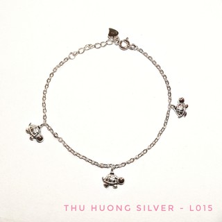 Lắc tay bạc nữ tòng teng con rùa L015