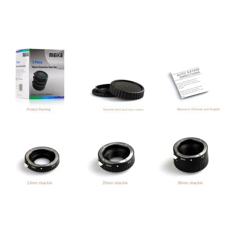 Bộ Tube macro Meike MK-S-AF1A dành cho máy ảnh Sony A ngàm SLR