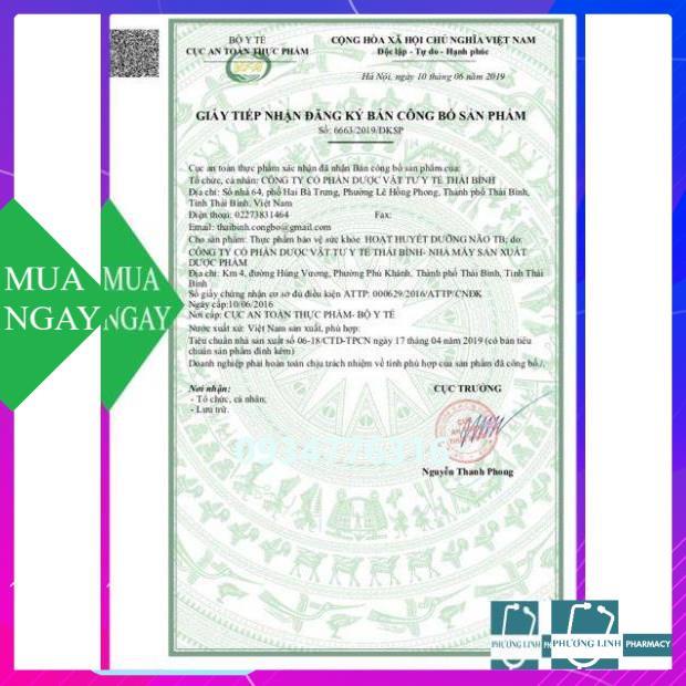 Hoạt huyết dưỡng não TB