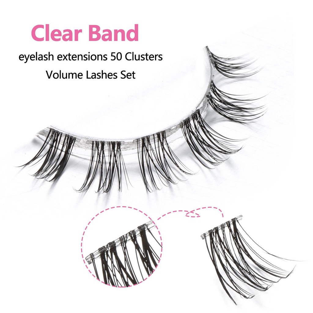 Bộ 60 Cụm Keo Dán Lông Mi Giả Nối Dài Tự Làm