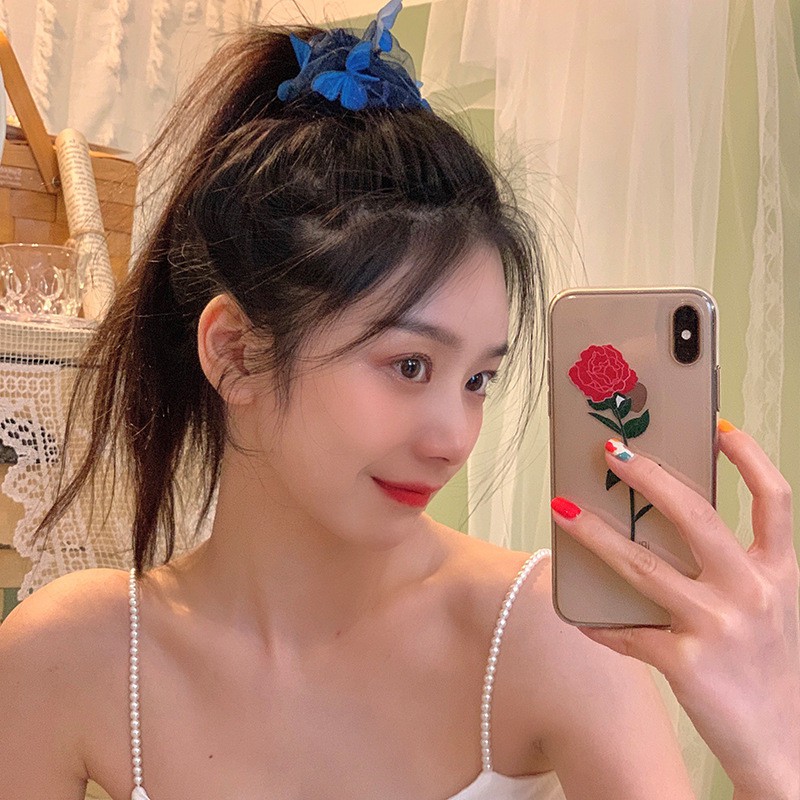 Dây Buộc Tóc Co Giãn Hình Bướm Thời Trang Cho Nữ (Hair Scrunchies)