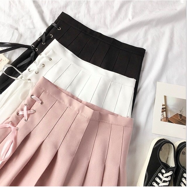 [Mã 2212FASHION30K hoàn 10% đơn 99K] CHÂN VÁY TENNIS ĐAN DÂY ULZZANG / XẾP LY / DẬP LY / TUỔI TEEN / QUẦN GIẢ VÁY