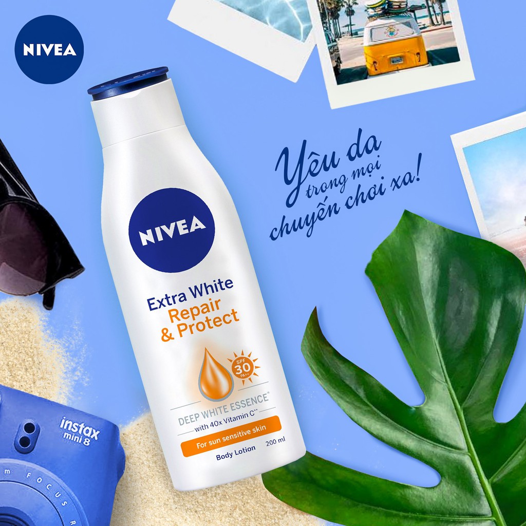 Sữa Dưỡng Thể Dưỡng Trắng Phục Hồi Chống Nắng Nivea 200ml