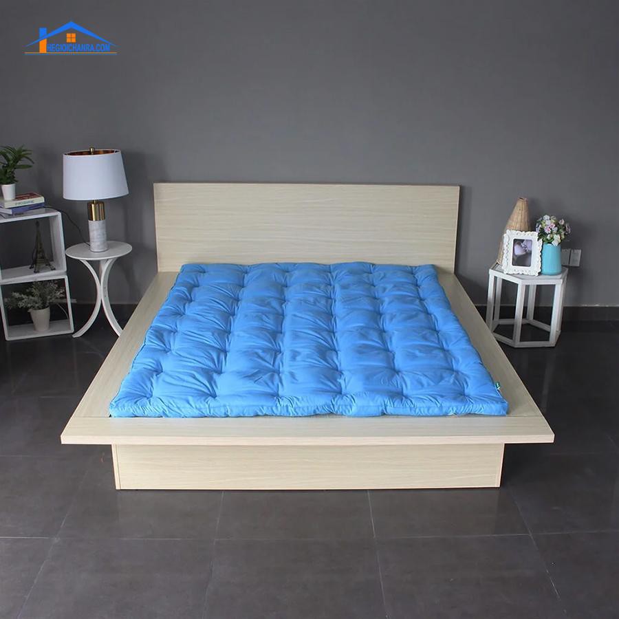 [ FREE SHIP] Tấm lót đệm, Tấm làm mềm đệm,Topper Deluxe Edena Xanh Dương, Bảo Hành Một Đổi Một