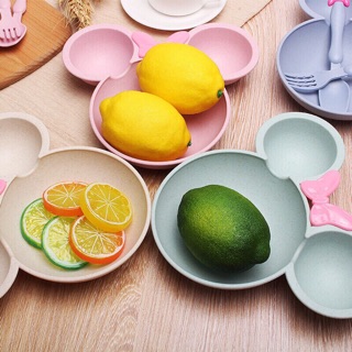 Bộ bát ăn dặm lúa mạch hình Mickey cho bé