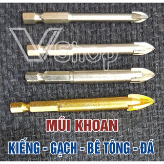 Mũi khoan hợp kim. Chuyên khoan kính, gạch, đá, bê tông