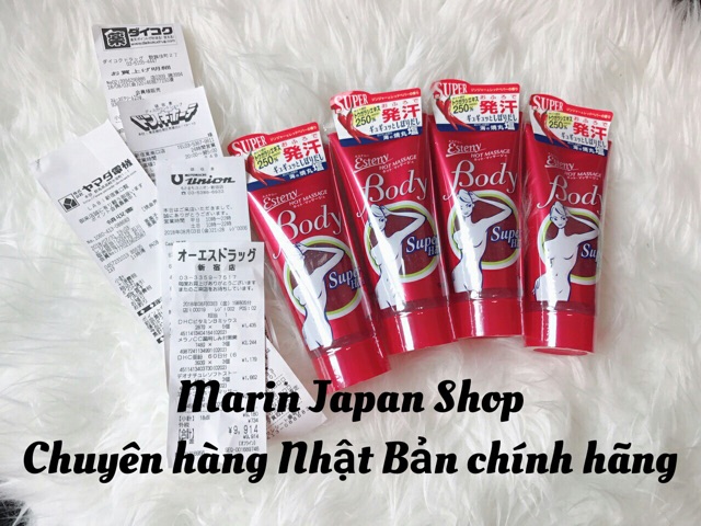 Kem tan mỡ bụng Esteny Hot Body Massage Gel Nhật Bản gel nóng mỡ chân tay toàn thân body