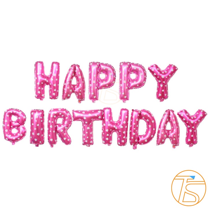 Bong bóng Chữ Happy Birthday Kèm Dây Treo Để Trang Trí Sinh Nhật