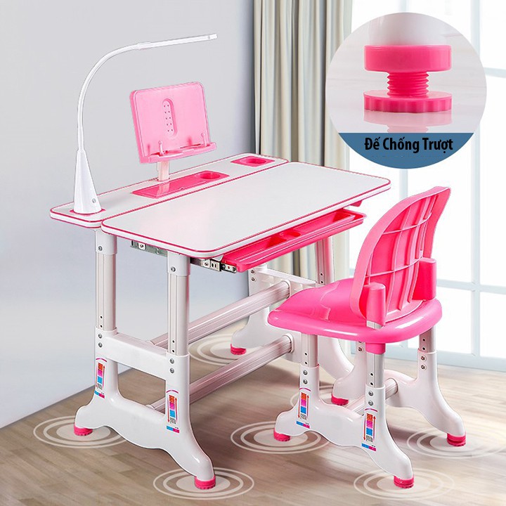 Bàn ghế học sinh thông minh chống gù lưng cận thị tặng đèn led không dây | BigBuy360 - bigbuy360.vn