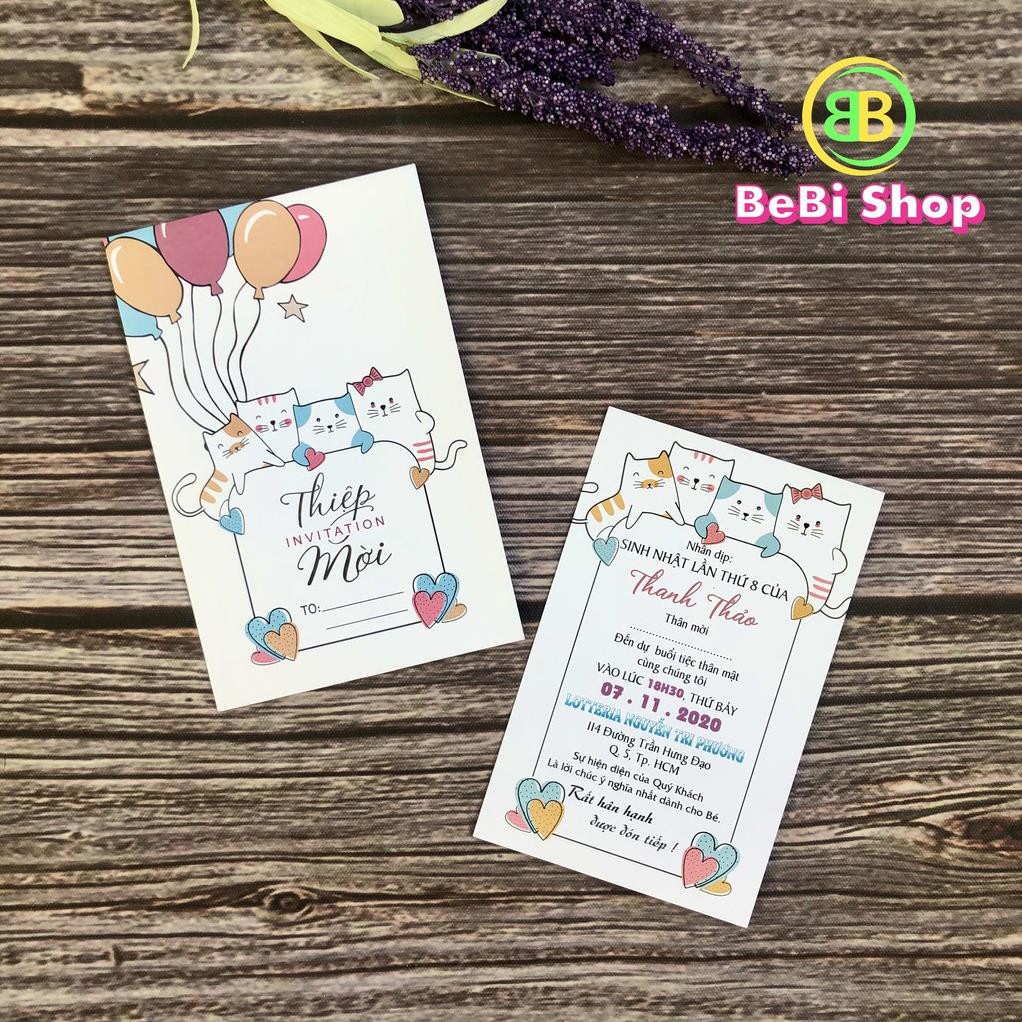 ✅|𝐗𝐚̉ 𝐊𝐡𝐨| Thiệp Sinh Nhật - Thiệp Thôi Nôi - Thiệp Đầy Tháng Cho Bé Mèo