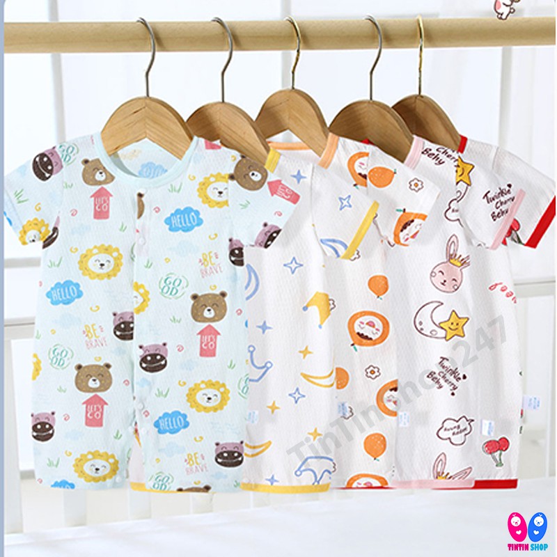 Sleepsuit cho bé Body liền quần Quảng Châu cho bé trai bé gái mẫu mới 2021 SLH05