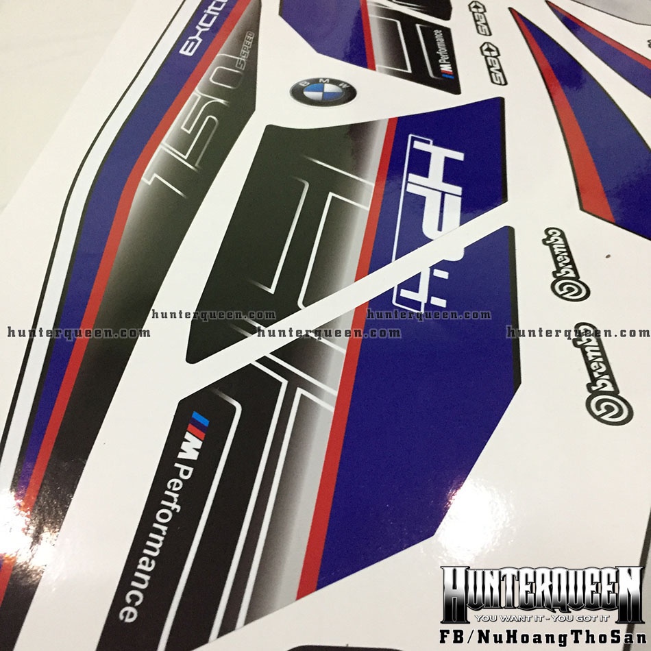 Tem rời dán xe Exciter 150 màu đen. Chủ đề HP4, decal cao cấp không bay màu