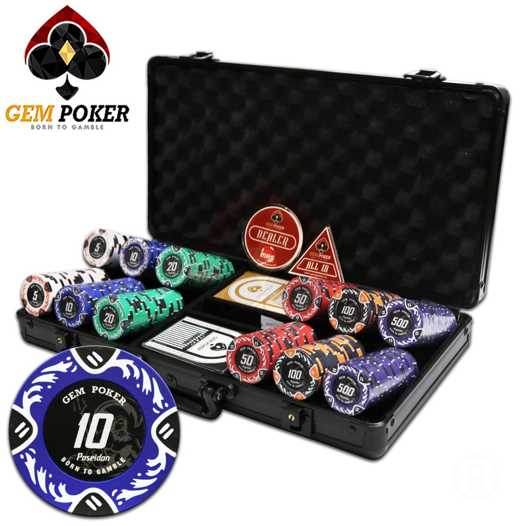 VALI 300 CHIP PHỈNH POKER CLAY "POSEIDON®" CAO CẤP