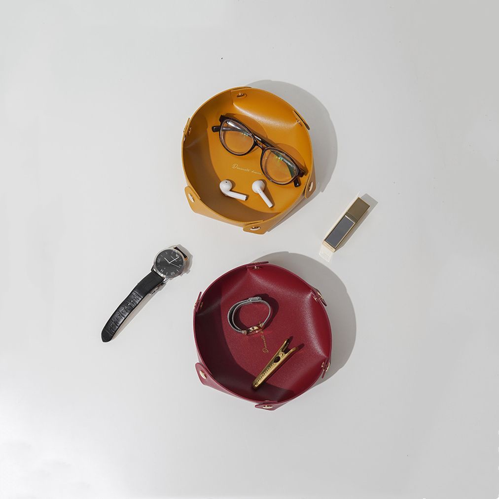 Hộp Da PU Đựng Chìa Khóa/Trang Sức Để Bàn Nhiều Màu Sắc Phong Cách Bắc Âu