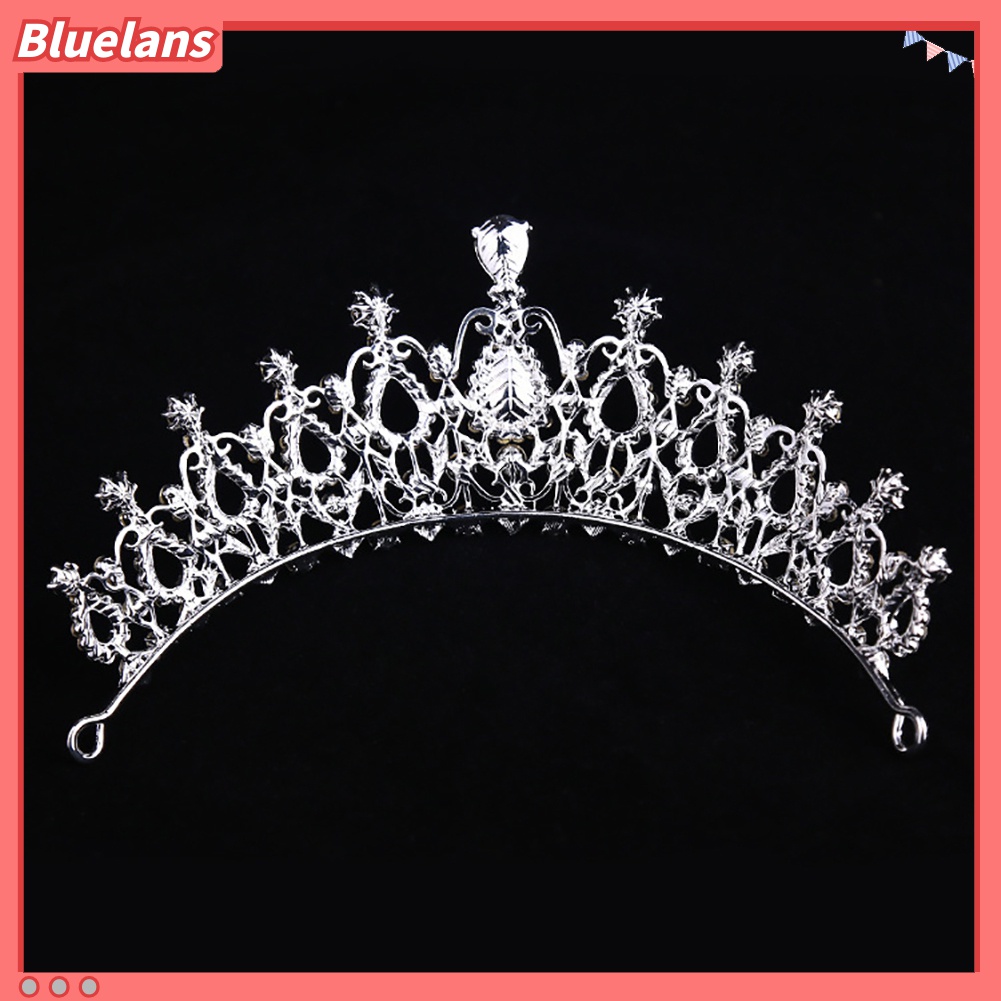 Vương Miện Cài Tóc Đính Đá Lấp Lánh Cho Cô Dâu