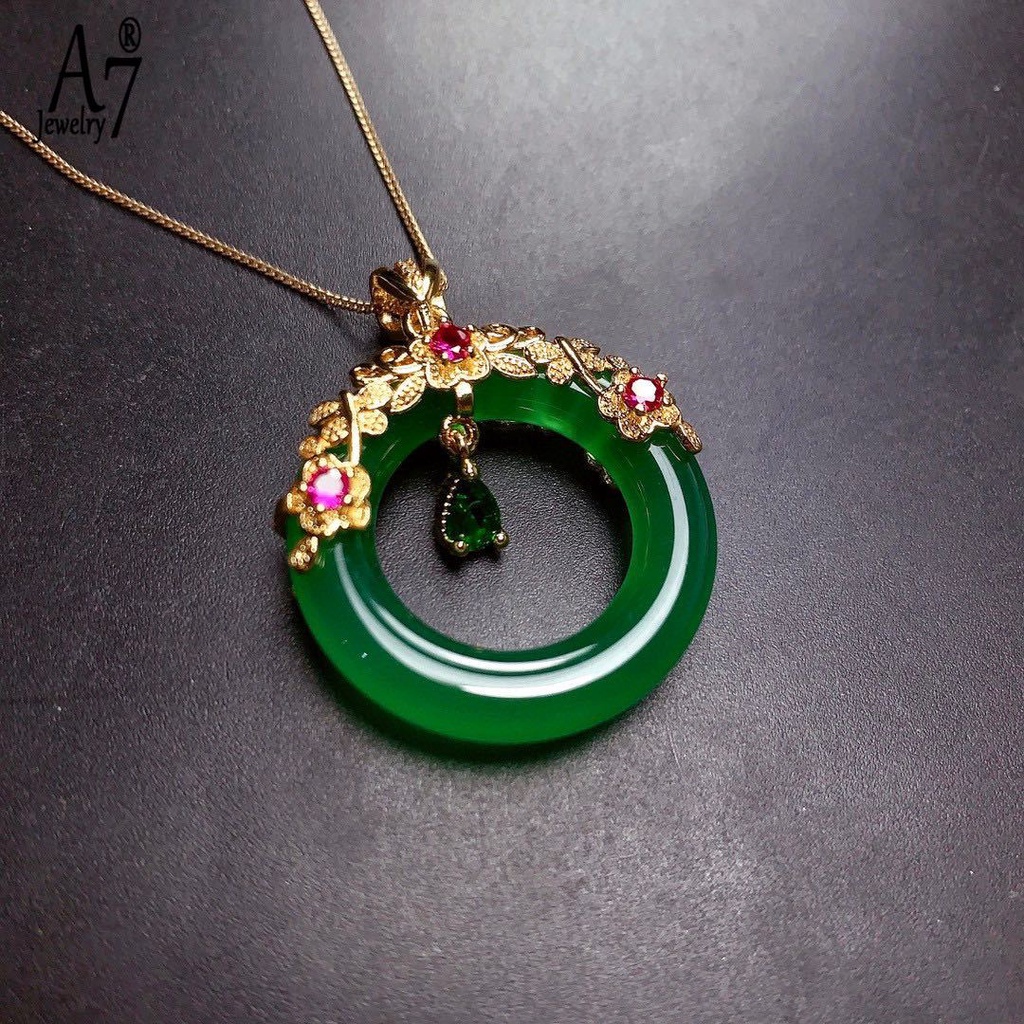 Vòng cổ Bạc 925 Mặt Tròn Đính Đá Zircon Thông Minh Chống Thấm Nước Cho Nữ