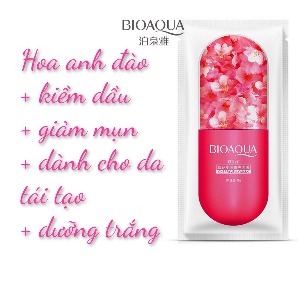 Mặt nạ ngủ cấp ẩm dưỡng trắng da thạch collagen BIOAQUA nội địa Trung