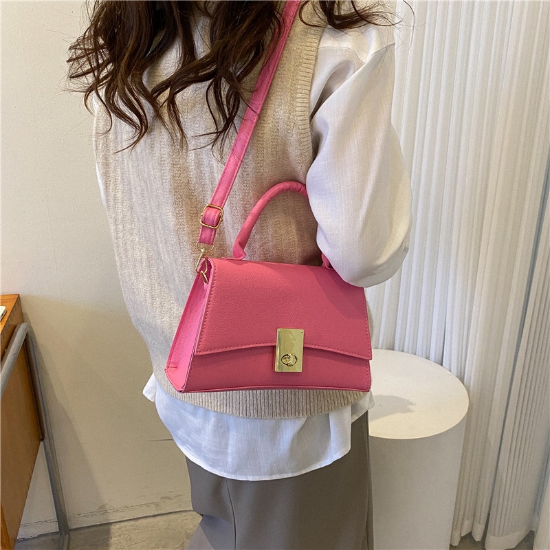 Túi Xách Đeo Vai Màu Trơn Đơn Giản Thời Trang Cho Nữ