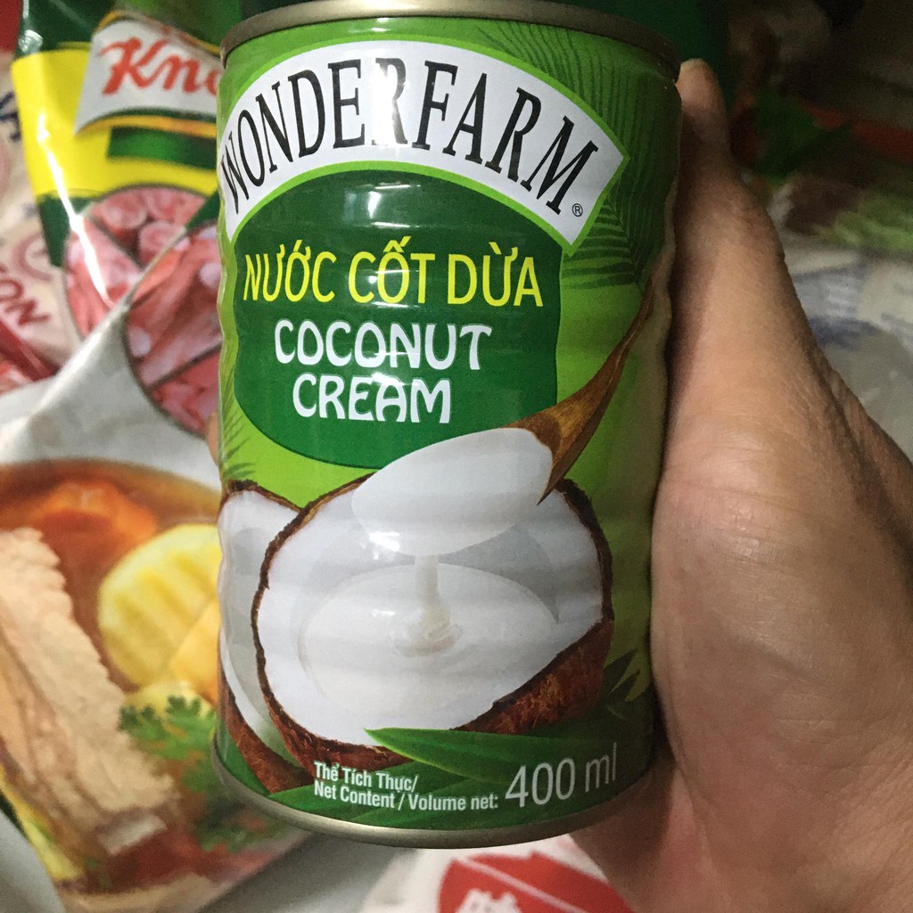 Nước cốt dừa wonderfarm coconut cream lon 400ml