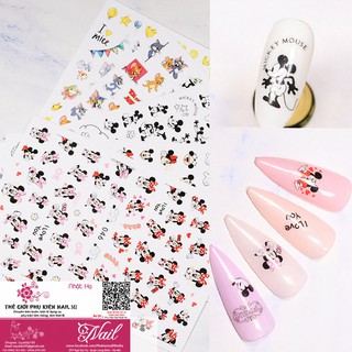 Nail Sticker Chuột Mèo Mickey Mouse Hoạt Hình - Dán Móng Tay Tuyệt Đẹp