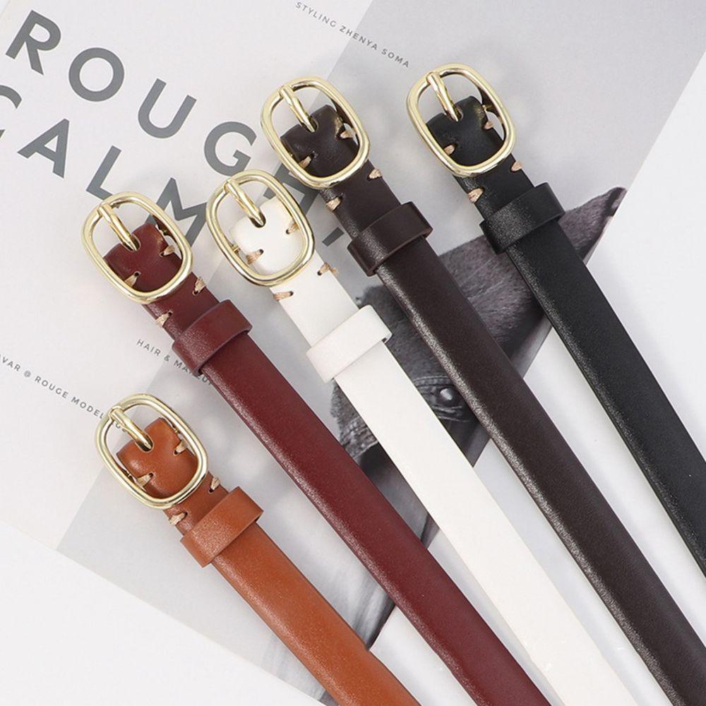 Thắt Lưng Da PU Khóa Oval Kim Loại WMES15H Dễ Điều Chỉnh Phong Cách Hàn Quốc