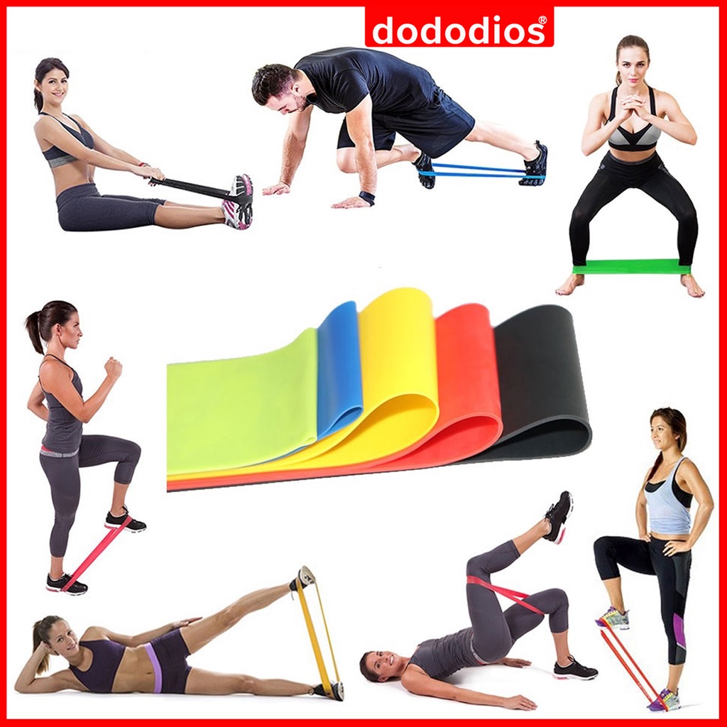 Bộ 5 Dây Đàn Hôi Kháng Lực Tập Gym Tập Yoga Thể Thao Chính Hãng Dododios