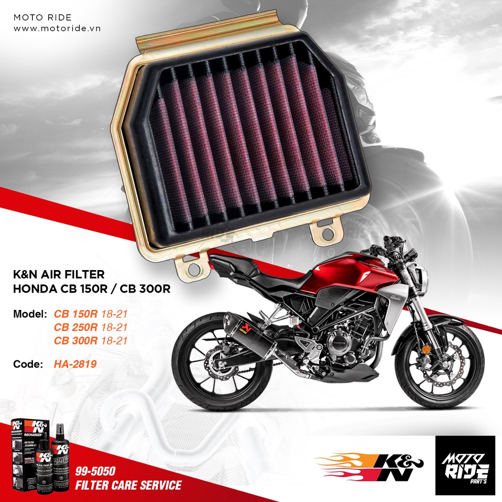 K&amp;N HA-2819 LỌC GIÓ ĐỘ CHO HONDA CB150R / CB300R