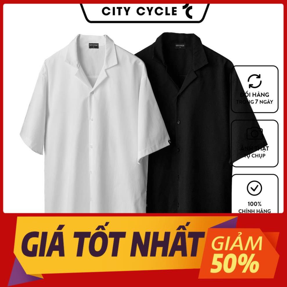 Áo sơ mi cổ vest ngắn tay City Cycle - áo sơ mi pijama cộc tay unisex form rộng Local brand 🔥