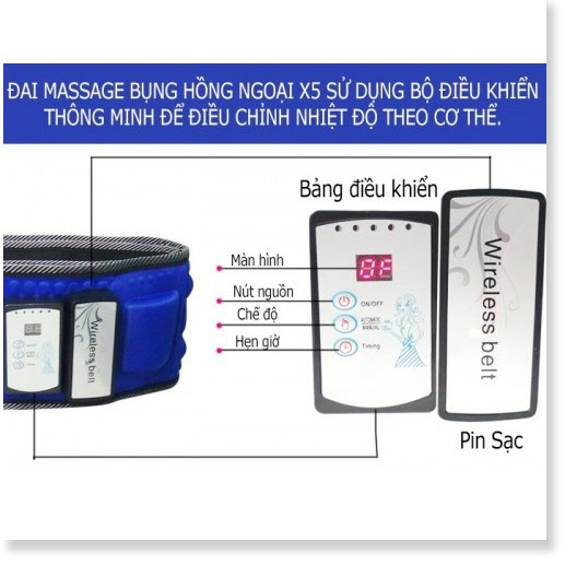 Đai massage bụng pin sạc Hanln X5 HL-601 chính hãng