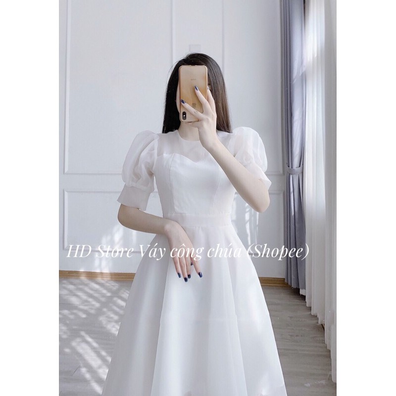 ẢNH THẬT] V211 VÁY ĐẦM TRẮNG DỰ TIỆC, DẠ HỘI KỶ YẾU PROM, VÁY CÔNG CHÚA TIỂU THƯ, ĐẦM THIẾT KẾ XOÈ ĐI TIỆC CƯỚI | BigBuy360 - bigbuy360.vn