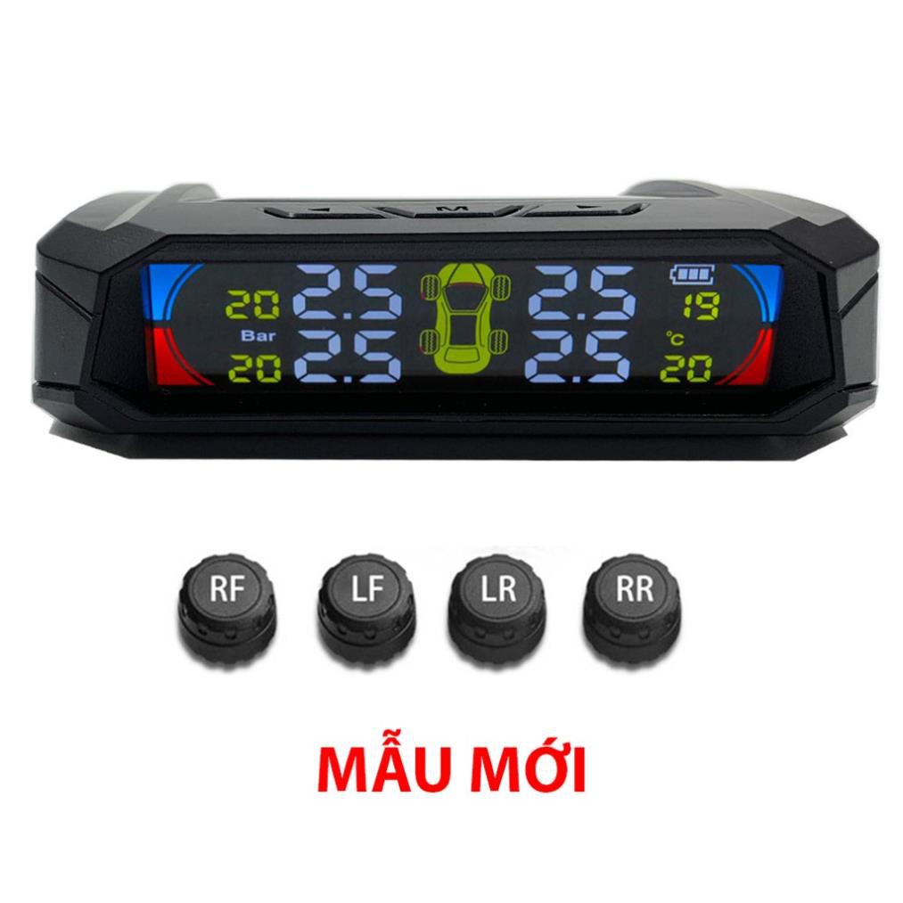 bộ Cảm Biến Áp Suất Lốp Ô Tô TPMS Phiên Bản QUỐC TẾ Màn Hình Màu dùng Năng Lượng Mặt Trời (Loại gắn ngoài van)