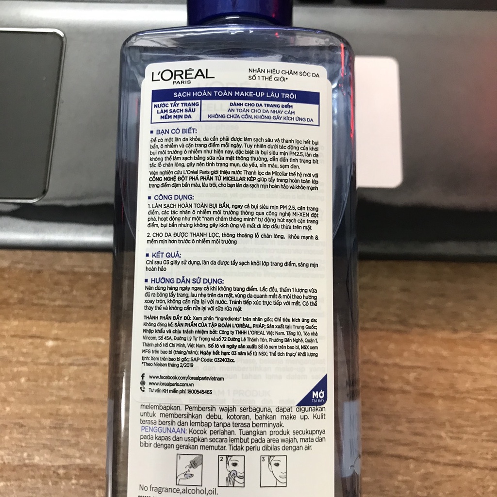 Nước tẩy trang L'oreal Micellar Water