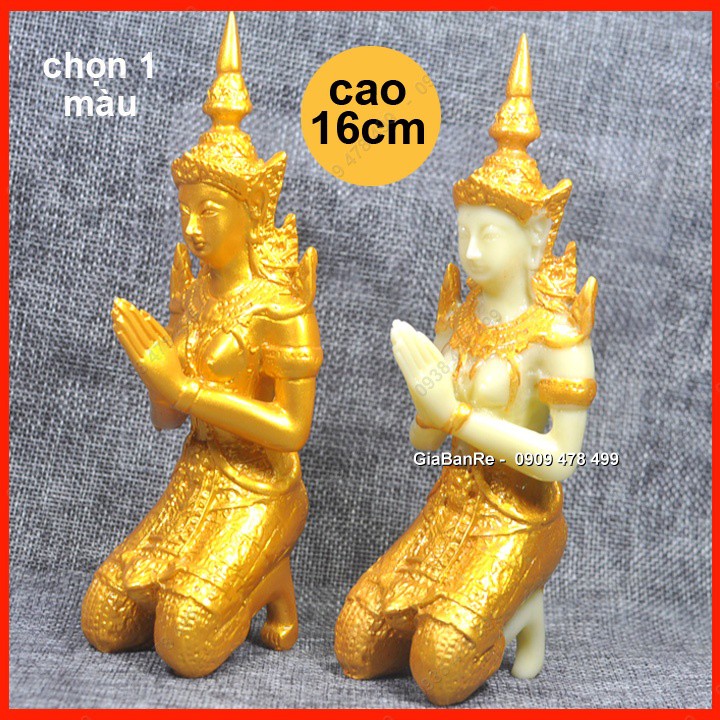 Bộ 2 Tượng Chư Thiên Quỳ Sơn Nhũ – Cao 16cm -  6861