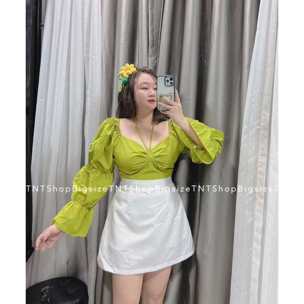 ÁO KIỂU NỮ TAY PHỒNG CỘT DÂY [TNT SHOP BIGSIZE 60KG 90KG]